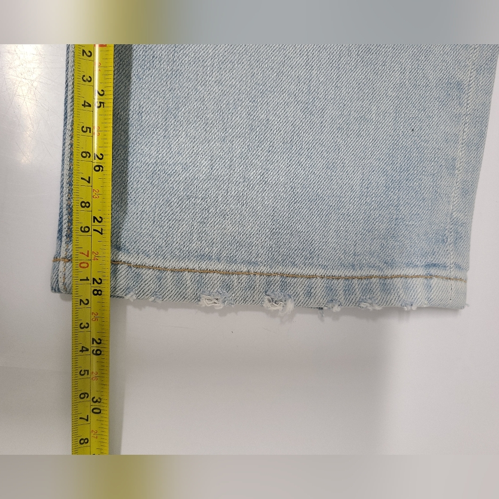 Etica Tyler Vintage Straight Jeans Blue Seafoam Sz 25 NWT $238 Distressed - Picture 16 of 16